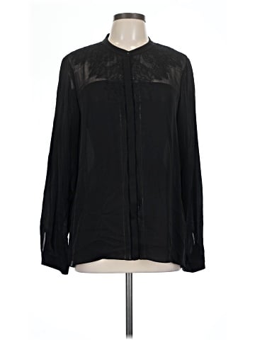 Elie Tahari Long Sleeve Silk Top (view 1)