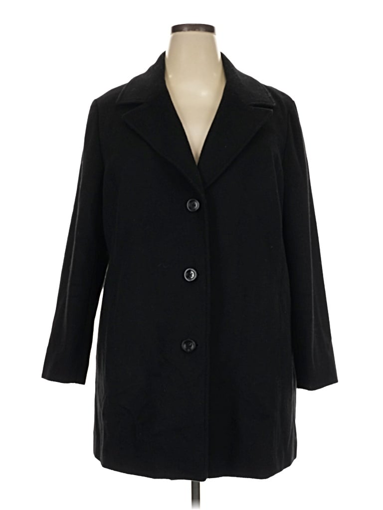 Pre-owned Jjill Coat In Black