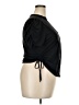 No Boundaries 100% Recycled Polyester Black Short Sleeve Blouse Size 21 - photo 4