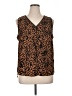 Cato 100% Polyester Brown Sleeveless Blouse Size XL - photo 1
