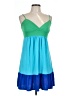 No Boundaries Color Block Blue Casual Dress Size L - photo 1