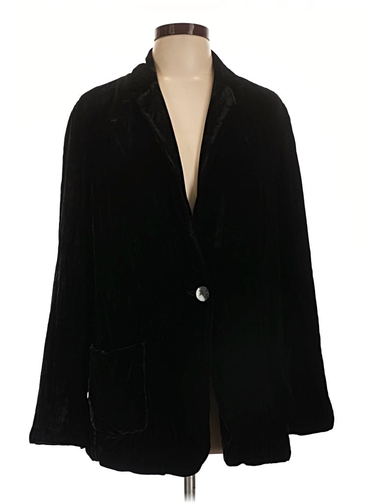 Pre-owned Jjill Blazer Jacket In Black
