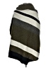 Tabitha Color Block Stripes White Green Poncho Size L - photo 2