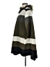 Tabitha Color Block Stripes White Green Poncho Size L - photo 5
