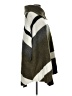 Tabitha Color Block Stripes White Green Poncho Size L - photo 4