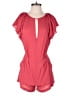 BCBGMAXAZRIA 100% Polyester Solid Red Romper Size 2 - photo 1