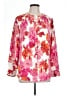Chico's 100% Polyester Floral Pink 3/4 Sleeve Blouse Size L - photo 1