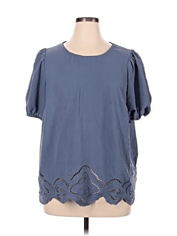 Adrianna Papell Short Sleeve Blouse (view 1)