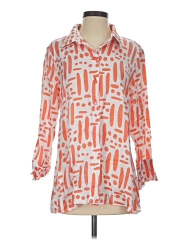 MULTIPLES 3/4 Sleeve Button-Down Shirt (view 1)