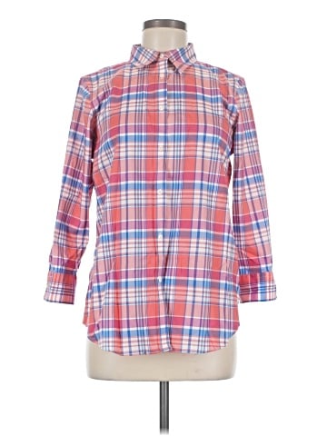 Chaps 3/4 Sleeve Button-Down Shirt (view 1)