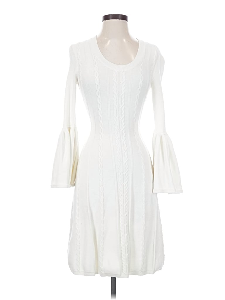 Pre-owned Bcbgmaxazria Cocktail Dress In Ivory