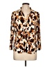 Cato Animal Print Brown 3/4 Sleeve Blouse Size L - photo 1