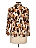 Cato Animal Print Brown 3/4 Sleeve Blouse Size L - photo 2