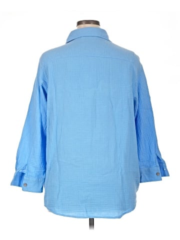 Unbranded 3/4 Sleeve Button-Down Shirt (view 2)