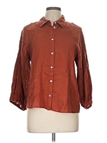 Elie Tahari 3/4 Sleeve Button-Down Shirt (view 1)