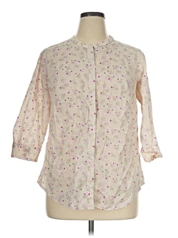 Lane Bryant 3/4 Sleeve Button-Down Shirt (view 1)