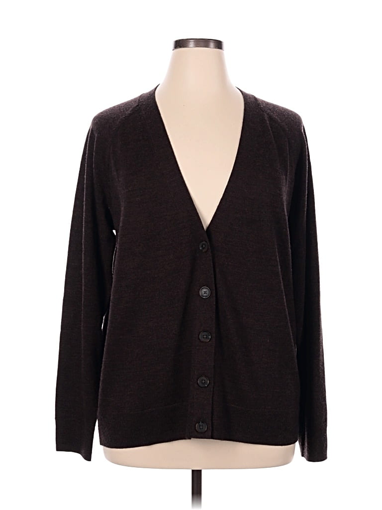 Pre-owned Gap Wool Cardigan Sweater In Brown