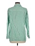 MSJ Stripes Green 3/4 Sleeve Button-Down Shirt Size M - photo 2