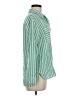 MSJ Stripes Green 3/4 Sleeve Button-Down Shirt Size M - photo 4