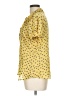 Allison Taylor 100% Polyester Polka Dots Yellow Short Sleeve Blouse Size L - photo 5