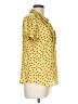 Allison Taylor 100% Polyester Polka Dots Yellow Short Sleeve Blouse Size L - photo 4