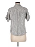 Universal Thread 100% Rayon Stripes Gray Short Sleeve Blouse Size M - photo 2