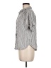 Universal Thread 100% Rayon Stripes Gray Short Sleeve Blouse Size M - photo 5