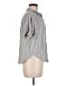 Universal Thread 100% Rayon Stripes Gray Short Sleeve Blouse Size M - photo 4