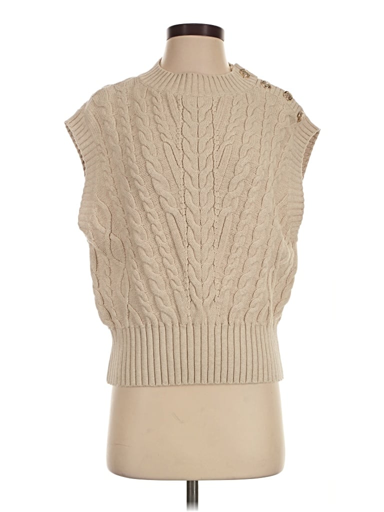 Pre-owned Ann Taylor Loft Sweater Vest In Tan