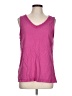 Basic Editions 100% Cotton Pink Sleeveless T-Shirt Size L - photo 1