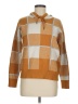 RACHEL Rachel Roy Checkered-gingham Tan Pullover Sweater Size M - photo 1