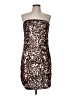 Love 100% Polyester Metallic Brown Cocktail Dress Size M - photo 1