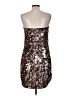 Love 100% Polyester Metallic Brown Cocktail Dress Size M - photo 2
