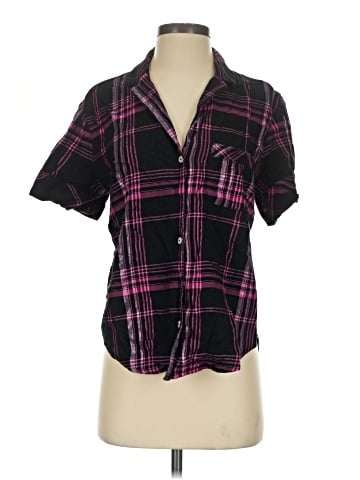 Victoria's Secret Short Sleeve Button-Down Shirt (view 1)