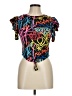 Love J Black Short Sleeve Blouse Size M - photo 1