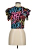 Love J Black Short Sleeve Blouse Size M - photo 2
