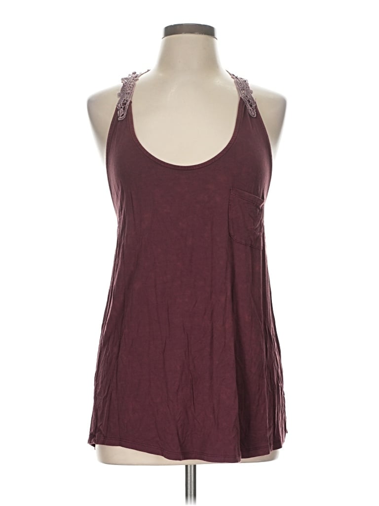 Pre-owned Pol Sleeveless Blouse In Burgundy