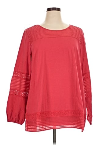 LOGO by Lori Goldstein Long Sleeve Blouse (view 1)