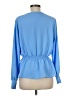 Alfani 100% Polyester Blue Long Sleeve Blouse Size M - photo 2