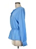 Alfani 100% Polyester Blue Long Sleeve Blouse Size M - photo 5