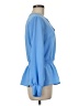 Alfani 100% Polyester Blue Long Sleeve Blouse Size M - photo 4