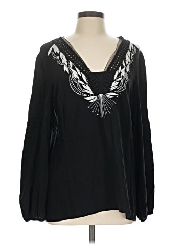 Nanette Lepore Long Sleeve Silk Top (view 1)