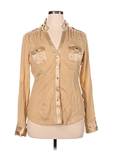 Cache Long Sleeve Silk Top (view 1)