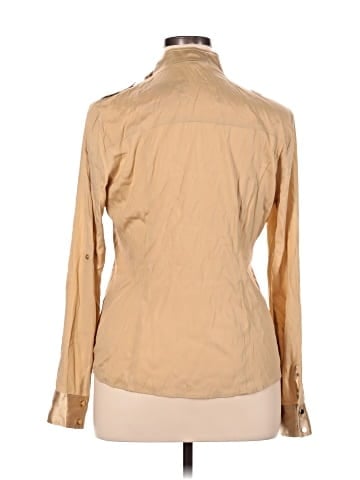 Cache Long Sleeve Silk Top (view 2)