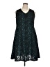 Roaman's 100% Polyester Teal Cocktail Dress Size 16 - photo 1