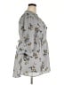 Torrid 100% Polyester Floral Gray 3/4 Sleeve Blouse Size 2X Plus (2) - photo 4