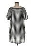 Woolworths 100% Polyester Stripes Black Casual Dress Size M - photo 1