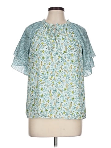Kaari Blue Short Sleeve Blouse (view 1)