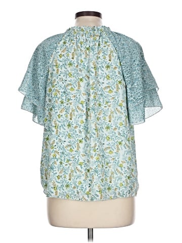 Kaari Blue Short Sleeve Blouse (view 2)