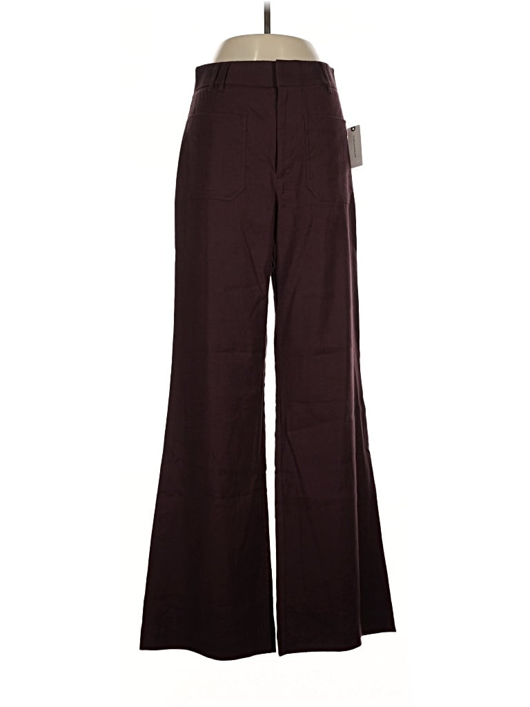 Maeve Linen Pants In Burgundy
